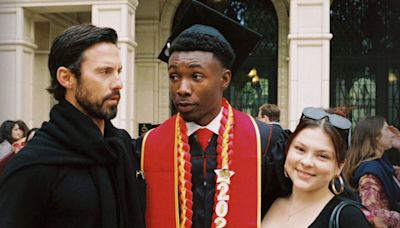 ...Star Niles Fitch Reunited With His TV Dad Milo Ventimiglia And More Family Members At His USC Graduation...