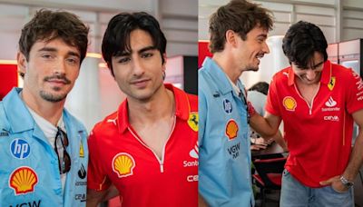 Ibrahim Ali Khan poses with Formula 1 racer Charles Leclerc at Miami Grand Prix, Fans speculate ‘Ta Ra Rum Pum 2' In making?’