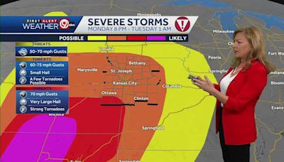 Severe storms are possible tonight