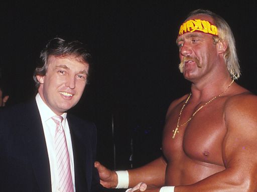 Trump beams with Hulk Hogan in throwback snaps as wrestler shows support at RNC