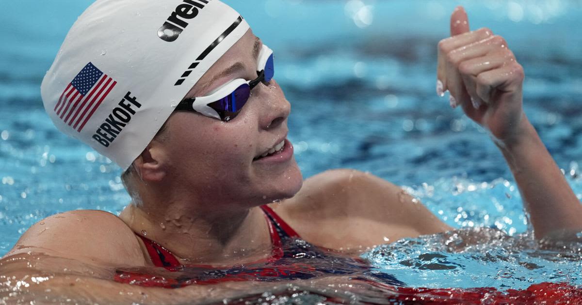 Missoula's Katharine Berkoff wins 100-meter backstroke heat with fastest overall time at Olympics