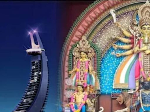 Qatar's 'Moon Tower' Inspires Majestic Durga Puja Pandal In West Bengal's Jirat - News18