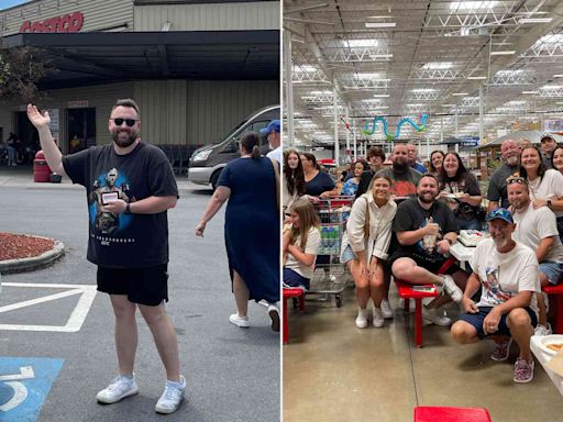 Wife Plans Surprise Birthday Party for Husband at Costco — But He Doesn't Realize Everyone Is There for Him (Exclusive)