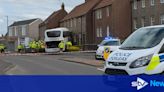 Couple 'shaken up' after bus crashes into living room