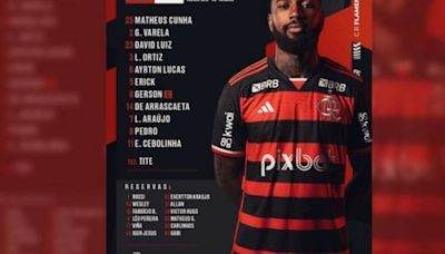 Saiu a escalação oficial do Flamengo contra o Atlético-GO