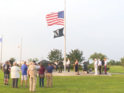 USS ALABAMA Battleship Memorial Park holds flag lowering ceremony