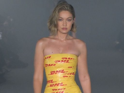 Gigi Hadid’s Vetements Minidress Was Signed and Sealed by DHL