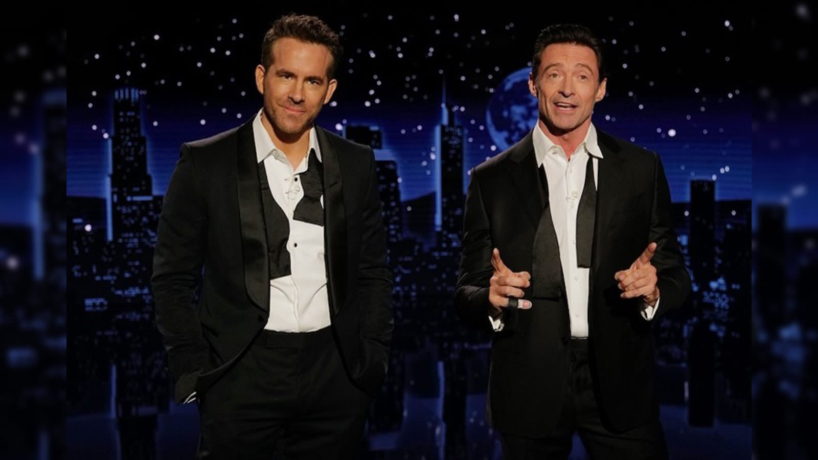 Ryan Reynolds and Hugh Jackman's chemistry is unmatched as they guest host 'Jimmy Kimmel Live!'