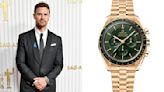 ‘White Lotus’ Star Theo James Rocked a Sleek Gold Omega Speedmaster With a Green Dial at the SAG Awards