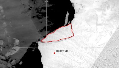 Brunt Ice Shelf in Antarctica calves new iceberg