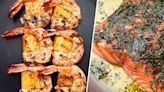 Eric Ripert keeps seafood simple with herby salmon and shrimp skewers