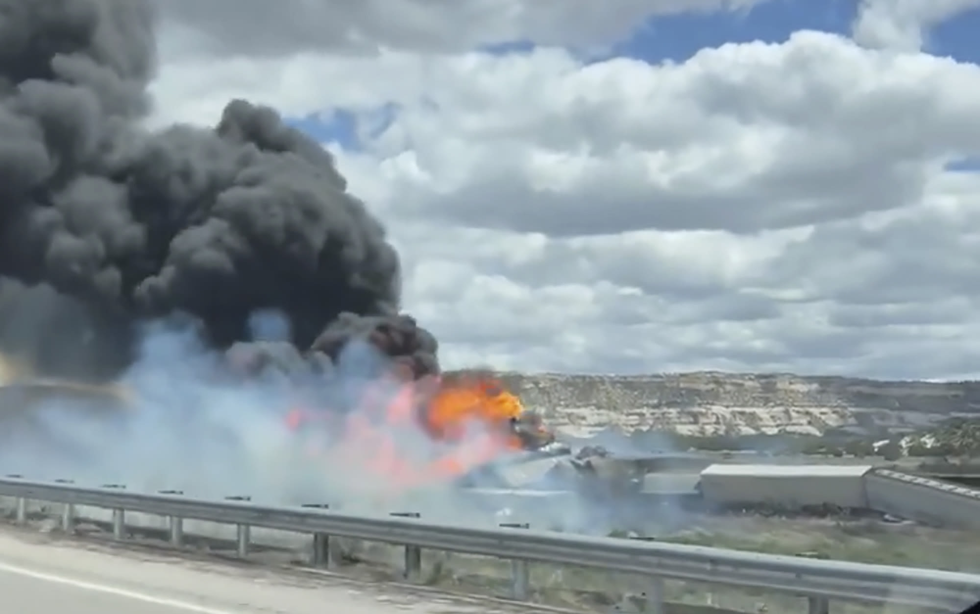 Crews plan to extinguish fire Saturday night from train derailment near Arizona-New Mexico line