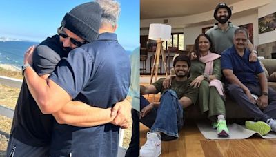 Vijay Deverakonda takes his parents on their first trip to the US; shows off new look. See pics