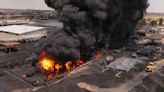 Firefighters battle massive fire at northern Iraq oil refinery