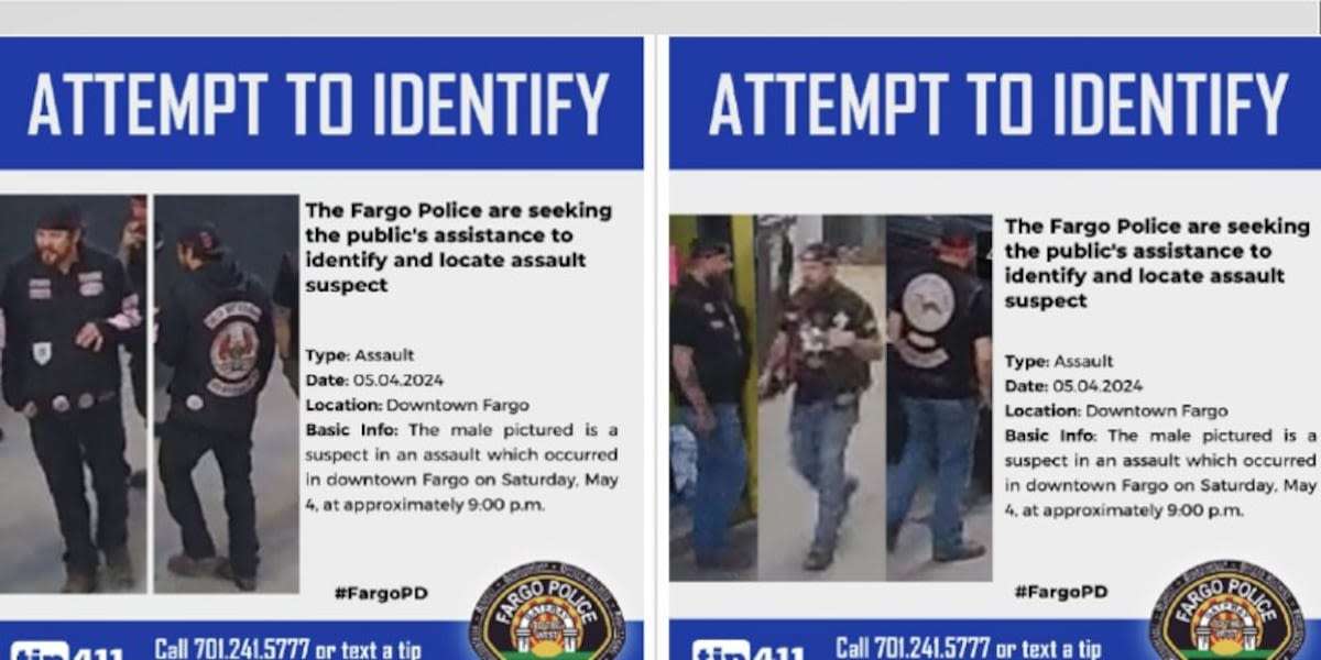 Fargo PD asking for help in locating two suspects involved in Downtown assault