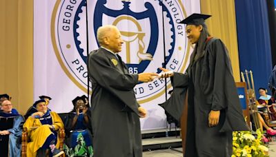 Georgia Tech’s first Black graduate hands granddaughter her diploma 59 years later