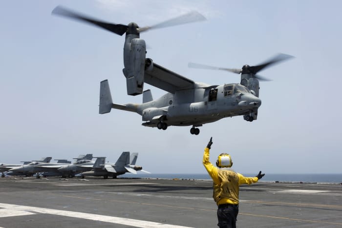 Massachusetts lawmakers call on the Pentagon to ground the Osprey again until crash causes are fixed