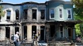 3 hurt in fire in row homes on block where pride flag burned