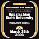 2003-03-29 George M. Holmes Convention Center, Appalachian State University, Boone, NC