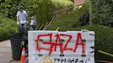 Pro-Palestinian encampment forms in downtown Los Angeles