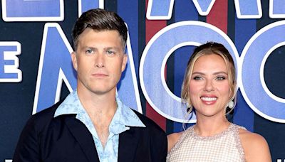 Scarlett Johansson and Colin Jost Have Red Carpet Date Night at “Fly Me to the Moon” Premiere with Channing Tatum