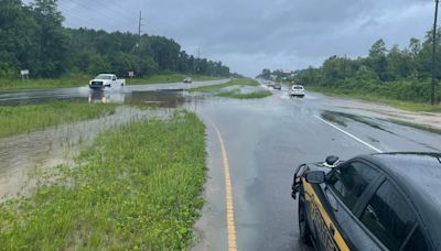 Significant road flooding reported across Brunswick County as Tropical Storm Debby moves in