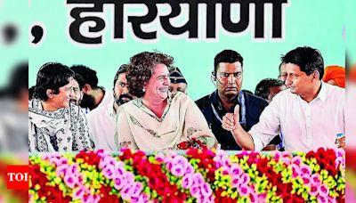 Priyanka Gandhi Rallies for Justice in Haryana: A Fight Against Injustice and Modi's Government | Chandigarh News - Times of India