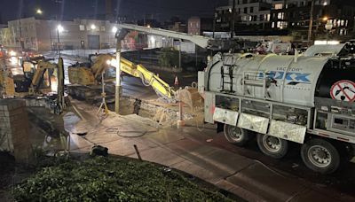 Traffic down to one lane on Liberty Avenue as crews repair leaking underground cable