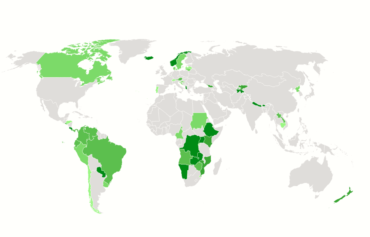 Seven countries now generate 100% of their electricity from renewable energy