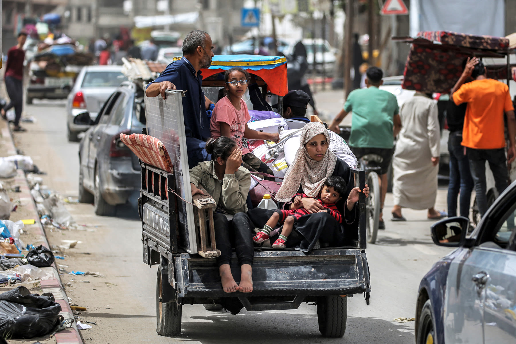 As Israel Invades Rafah, People Flee Gaza’s Last Standing City Into Rubble