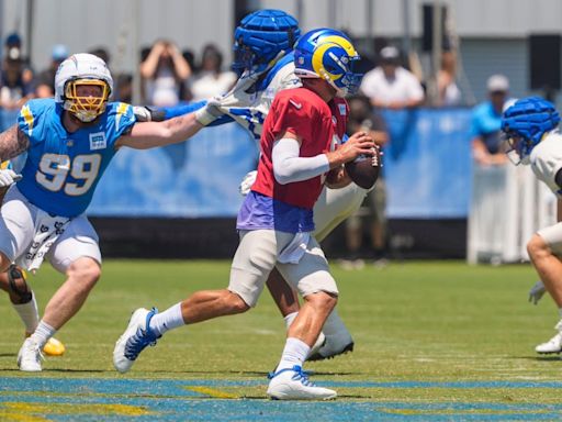 Chargers’ swarming defense dominates joint practice with Rams