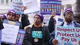 Airport Workers Protest Unfair Working Conditions And Push For Legislative Action