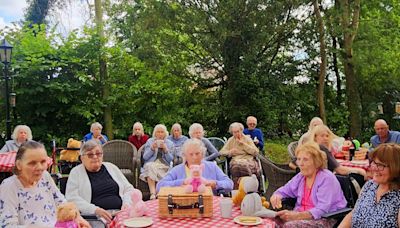 PICTURES: Care home residents enjoy festive teddy bear picnic and live music