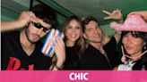 Aitana y Sebastián Yatra, con David Bisbal y Rosanna Zanetti, en el concierto de Karol G