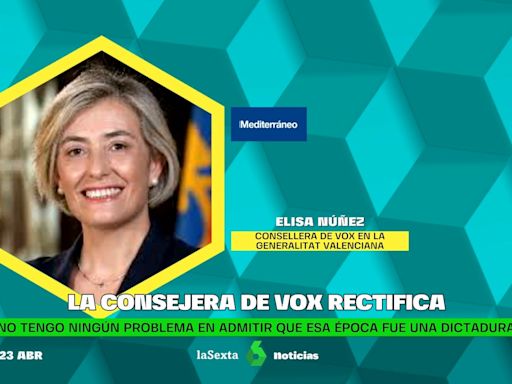 La consellera de Vox Elisa Núñez 'casi' recula: admite que Franco fue un dictador, pero es un debate ya "superado"