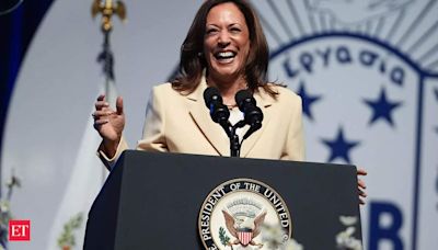 Kamala Harris suits up in classic pumps for Zeta Phi Beta. Details here - The Economic Times