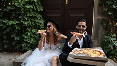 Wedding guests order pizza and wings when food supply runs out