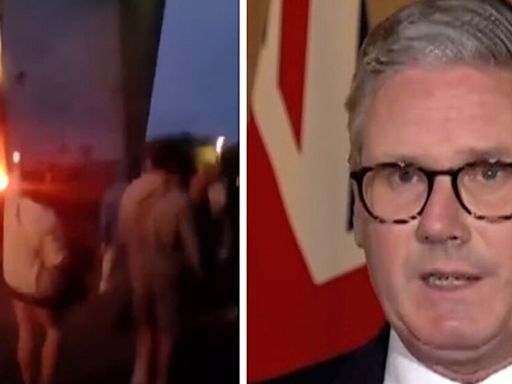 Kier Starmer calls Cobra meeting after rioting thugs try to torch asylum hotel