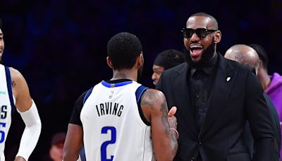 LeBron James' Post About Kyrie Irving Went Viral During Mavs-Clippers Game