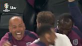 Watch Hasselbaink ‘remember he’s Dutch’ during England's wild celebrations