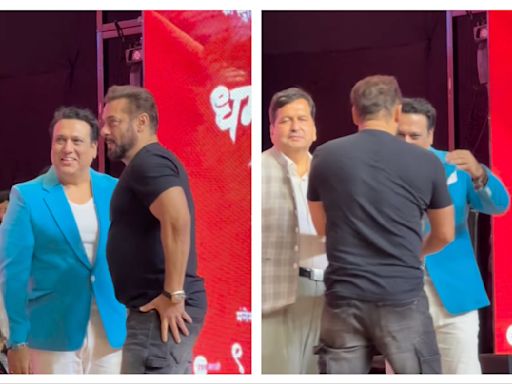 Salman Khan does a little dance with Govinda at Dharmaveer 2 trailer launch, fan says ‘waiting for Partner 2’. Watch