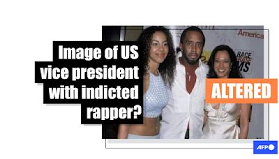 Kamala Harris did not pose with Sean 'Diddy' Combs in 2001 photo