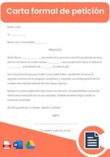 Cartas formales de petición » Descárgala formato Word y PDF