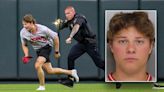 Reds fan tased and arrested after running onto field and doing backflip in front of officer