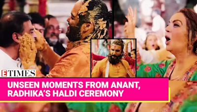 Anant Ambani Covers Nita, Mukesh Ambani in Haldi; Radhika, Ranveer Singh’s Dance to Dhol Beats Steals the Show