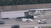 Pickup crashes into rear of big rig trailer on 91 Freeway