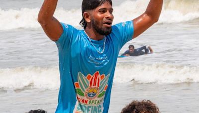 International surfer Ajeesh Ali crowned new champion at Indian Open of Surfing; Kamali Moorthi defends titles with double victory