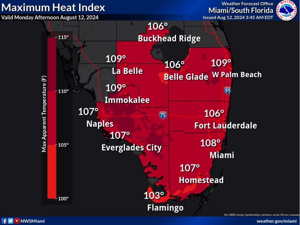 Heat advisory issued for Palm Beach County