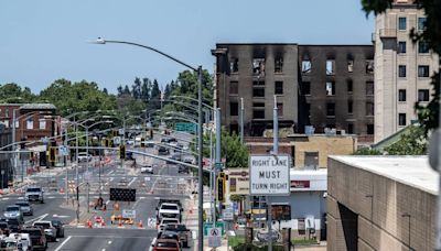 Portion of Hwy. 70 in downtown Marysville reopens after hotel fire, worries of building collapse