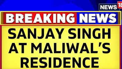 Swati Maliwal News | AAP leader Sanjay Singh Leaves Swati Maliwal's Residence | English News - News18